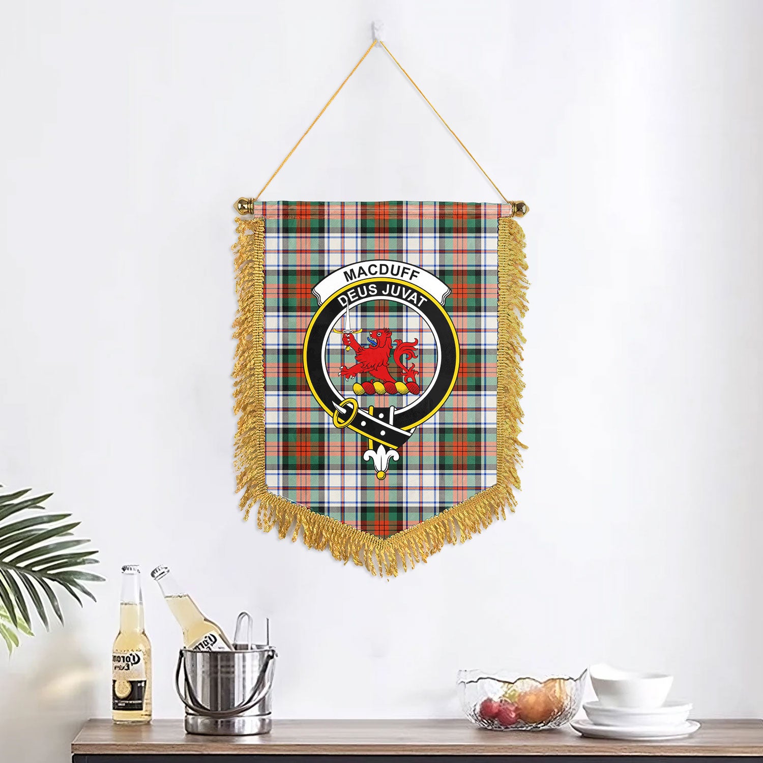MacDuff Dress Ancient Tartan Crest Wall Hanging Banner