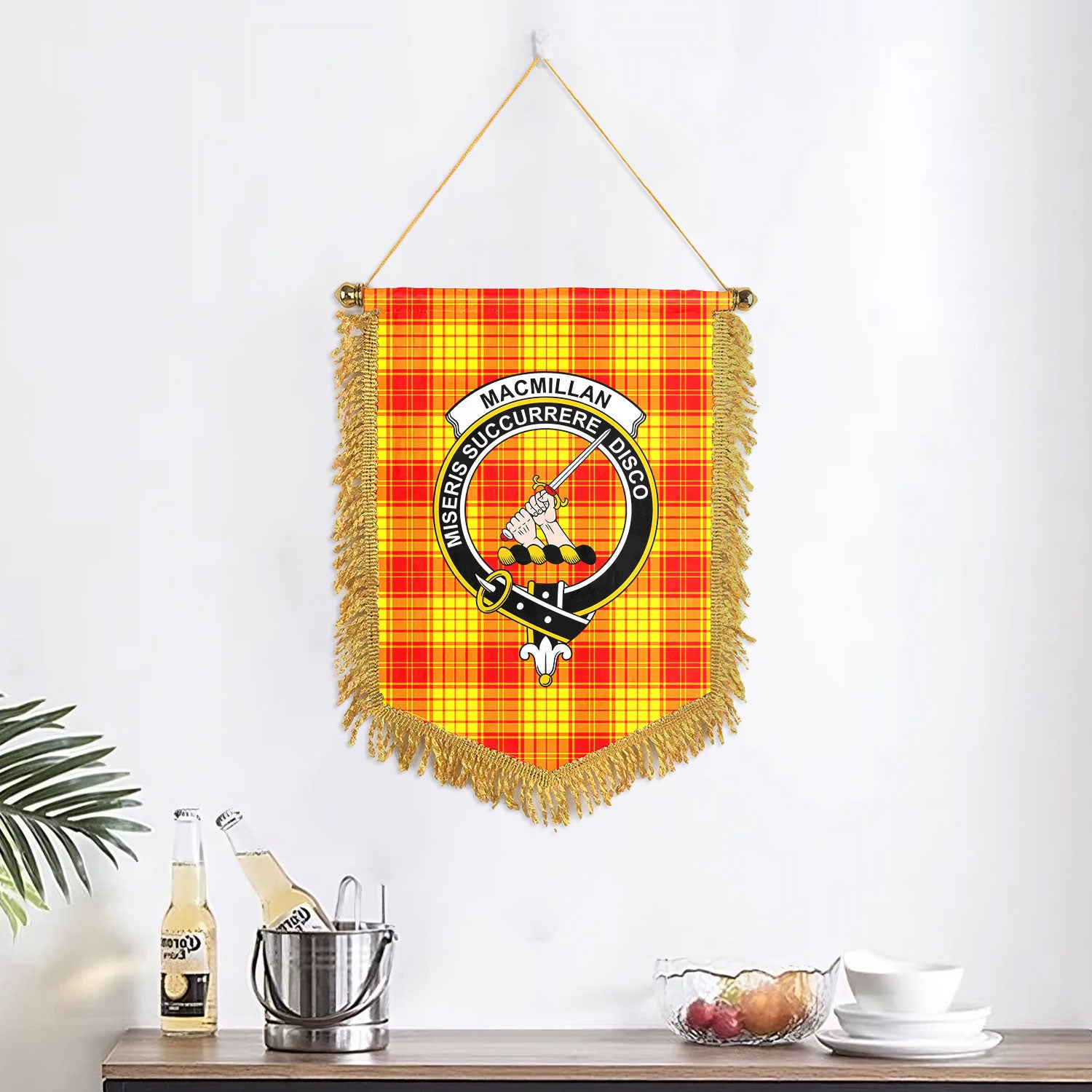 MacMillan Clan Tartan Crest Wall Hanging Banner