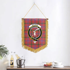 MacRae Ancient Tartan Crest Wall Hanging Banner
