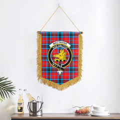 MacTavish Modern Tartan Crest Wall Hanging Banner