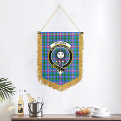 Pitcairn Hunting Tartan Crest Wall Hanging Banner