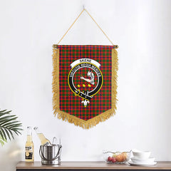 Skene Modern Tartan Crest Wall Hanging Banner