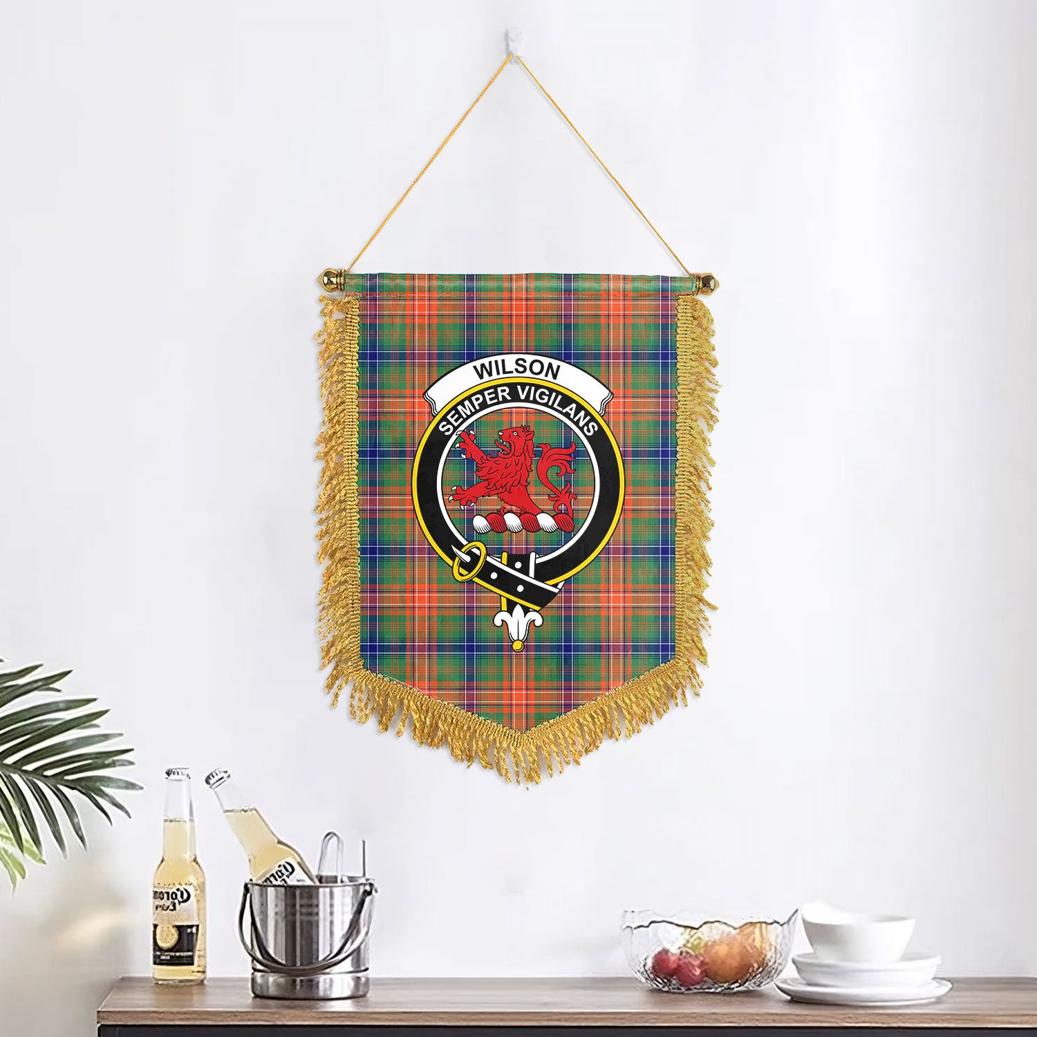 Wilson Ancient Tartan Crest Wall Hanging Banner