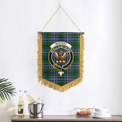 Wishart Hunting Tartan Crest Wall Hanging Banner