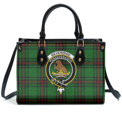 Beveridge Tartan Crest Leather Handbag