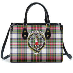 Dennistoun Tartan Crest Leather Handbag