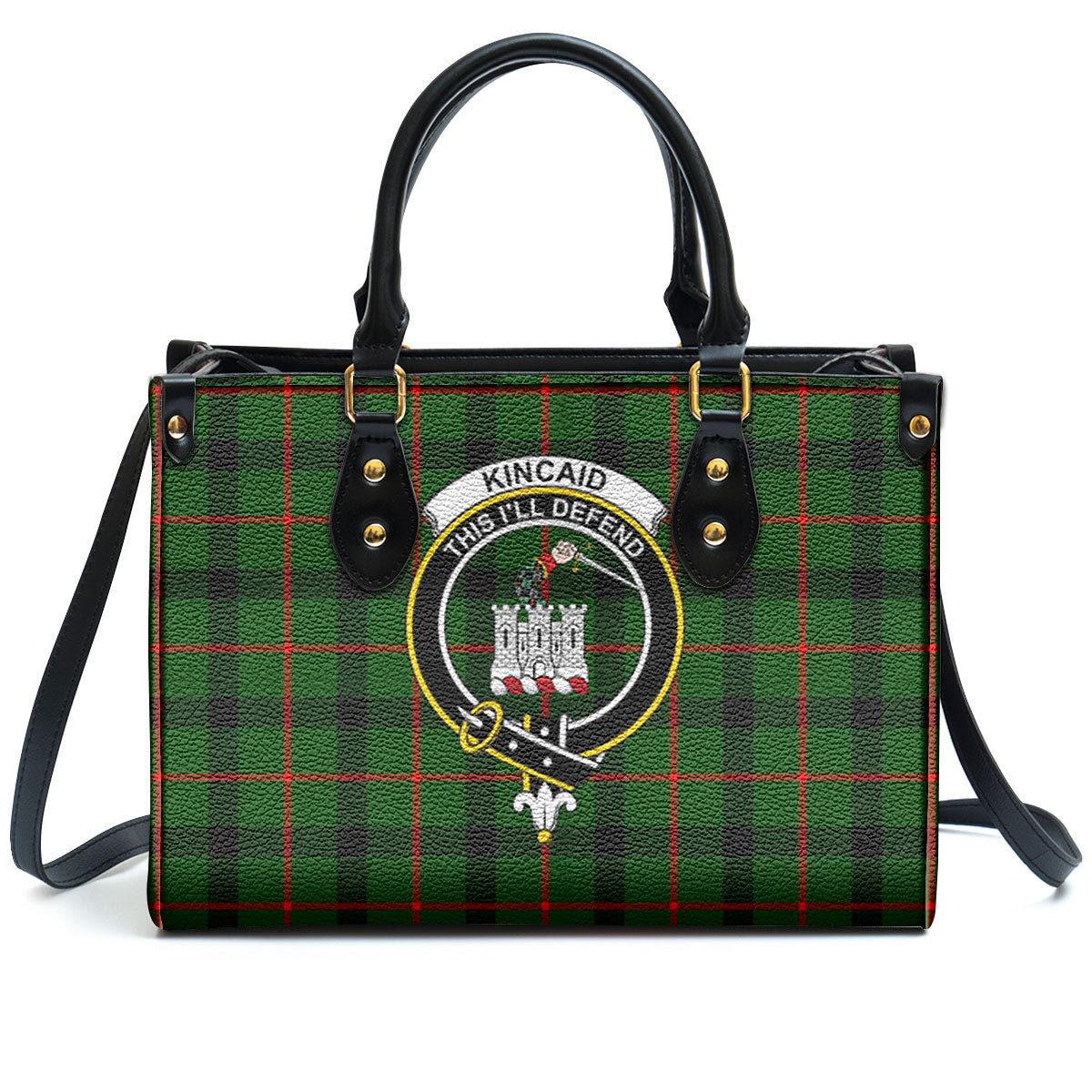 Kincaid Tartan Crest Leather Handbag