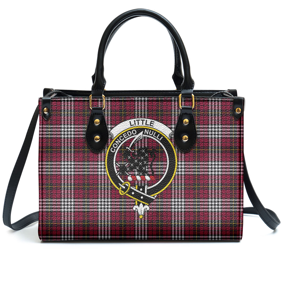 Little Tartan Crest Leather Handbag