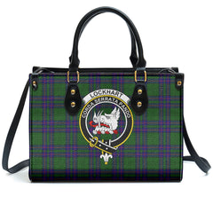Lockhart Modern Tartan Crest Leather Handbag