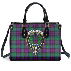 MacArthur – Milton Tartan Crest Leather Handbag