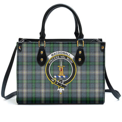 MacDowall Tartan Crest Leather Handbag