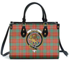 MacFie Ancient Tartan Crest Leather Handbag