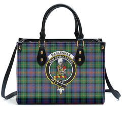 MacLennan Ancient Tartan Crest Leather Handbag