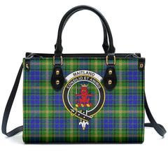 Maitland Tartan Crest Leather Handbag