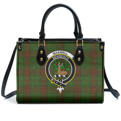 Maxwell Hunting Tartan Crest Leather Handbag