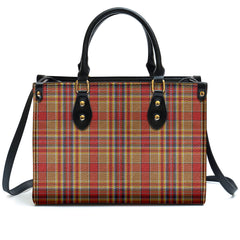 McGlashan Tartan Crest Leather Handbag