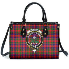 McGowan Tartan Crest Leather Handbag