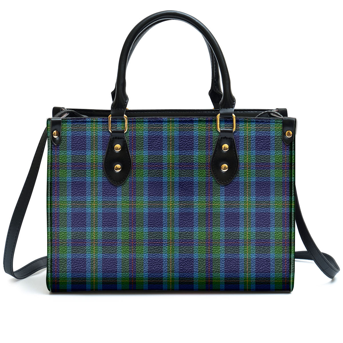 Miller Tartan Crest Leather Handbag