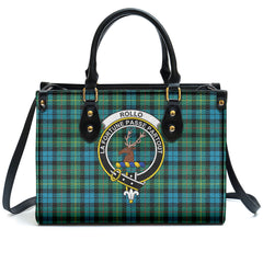 Rollo Ancient Tartan Crest Leather Handbag