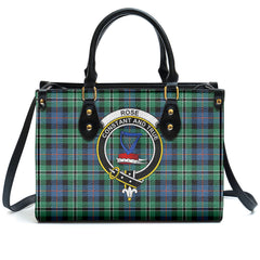 Rose Hunting Ancient Tartan Crest Leather Handbag