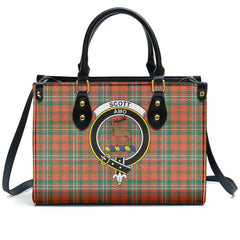 Scott Ancient Tartan Crest Leather Handbag