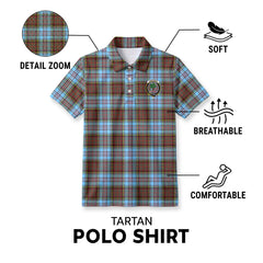 Anderson Ancient Tartan Crest Birdseye Mesh Polo Shirt