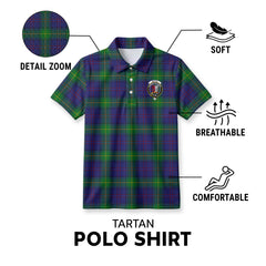 Boyle Tartan Crest Birdseye Mesh Polo Shirt