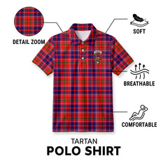 Cameron of Lochiel Modern Tartan Crest Birdseye Mesh Polo Shirt