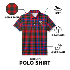 Carrick District Tartan Crest Birdseye Mesh Polo Shirt