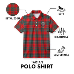 Cheyne Tartan Crest Birdseye Mesh Polo Shirt