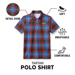 Crichton Tartan Crest Birdseye Mesh Polo Shirt