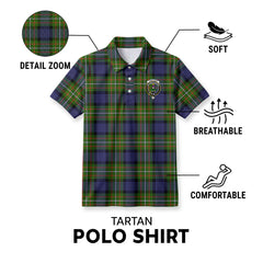 Ferguson Tartan Crest Birdseye Mesh Polo Shirt