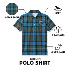 Fergusson Ancient Tartan Crest Birdseye Mesh Polo Shirt