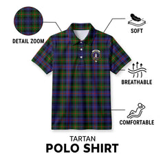 Fleming Tartan Crest Birdseye Mesh Polo Shirt