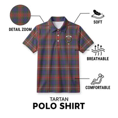 Fraser (of Lovat) Hunting Modern Tartan Crest Birdseye Mesh Polo Shirt