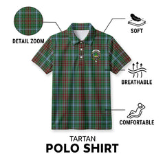 Gayre Tartan Crest Birdseye Mesh Polo Shirt