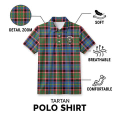 Glass Tartan Crest Birdseye Mesh Polo Shirt