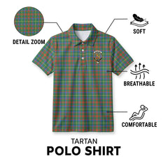 MacKintosh Hunting Ancient Tartan Crest Birdseye Mesh Polo Shirt