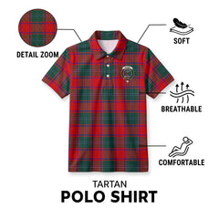 McPhail Clan Tartan Crest Birdseye Mesh Polo Shirt
