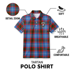 Pennycook Tartan Crest Birdseye Mesh Polo Shirt