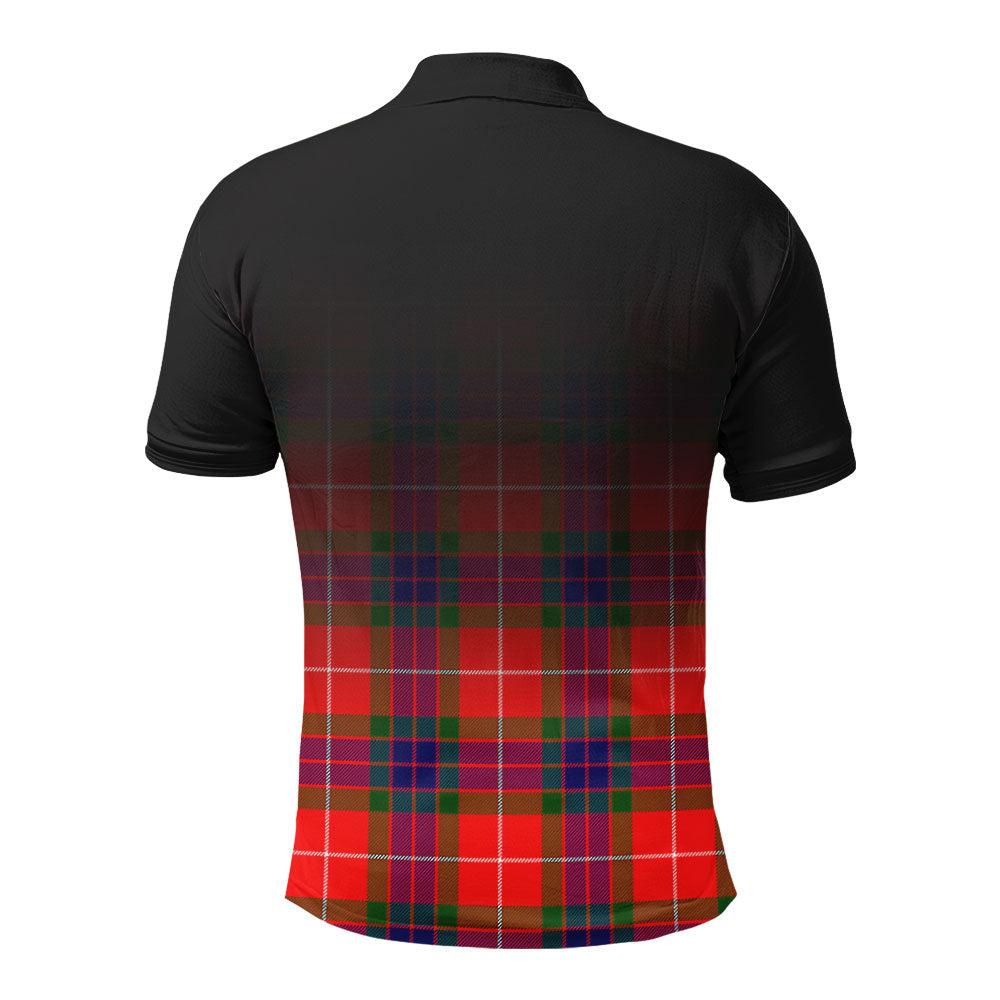Abernathy Tartan Crest Polo Shirt - Thistle Black Style