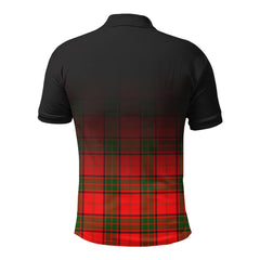 Adair Modern Tartan Crest Polo Shirt - Thistle Black Style