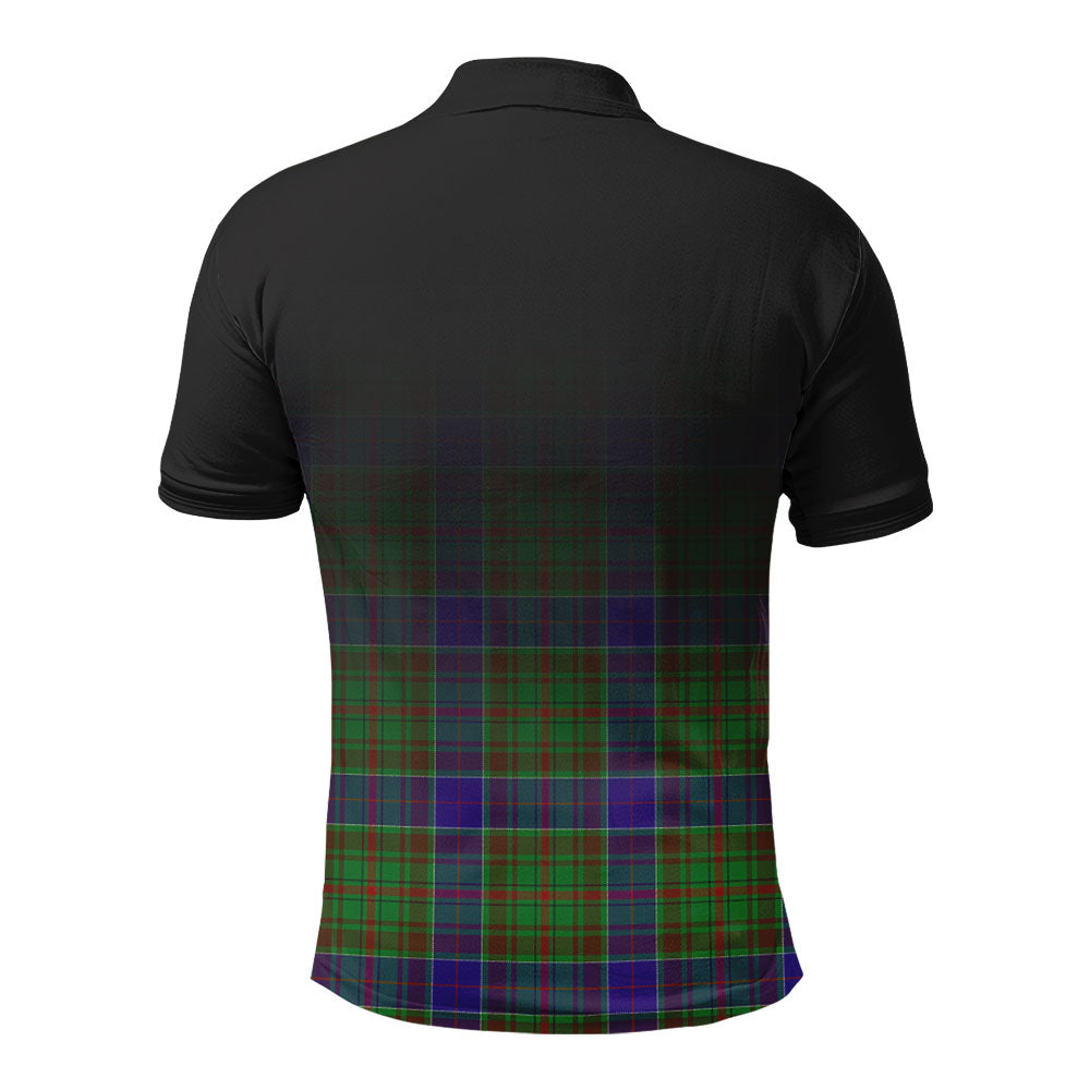 Adam Tartan Crest Polo Shirt - Thistle Black Style