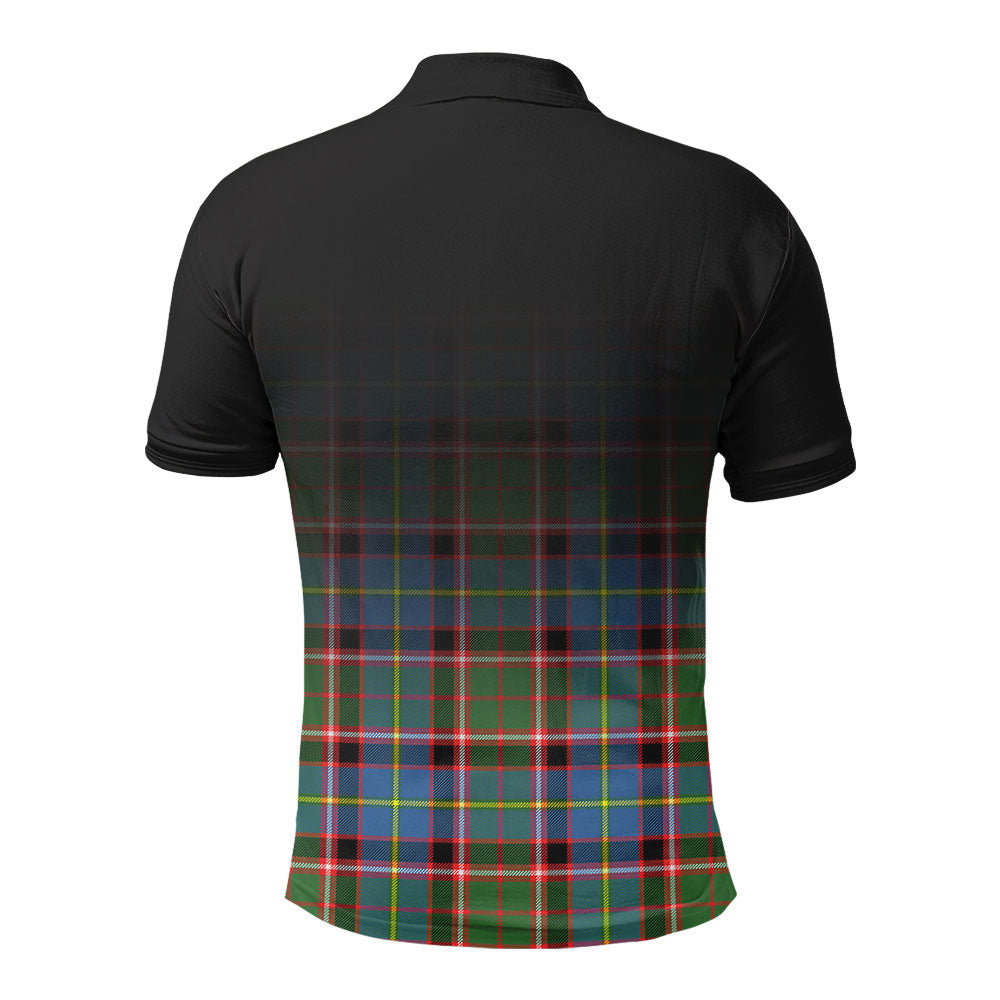 Aikenhead Tartan Crest Polo Shirt - Thistle Black Style