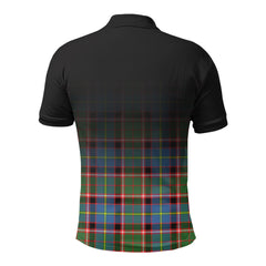 Aikenhead Tartan Crest Polo Shirt - Thistle Black Style