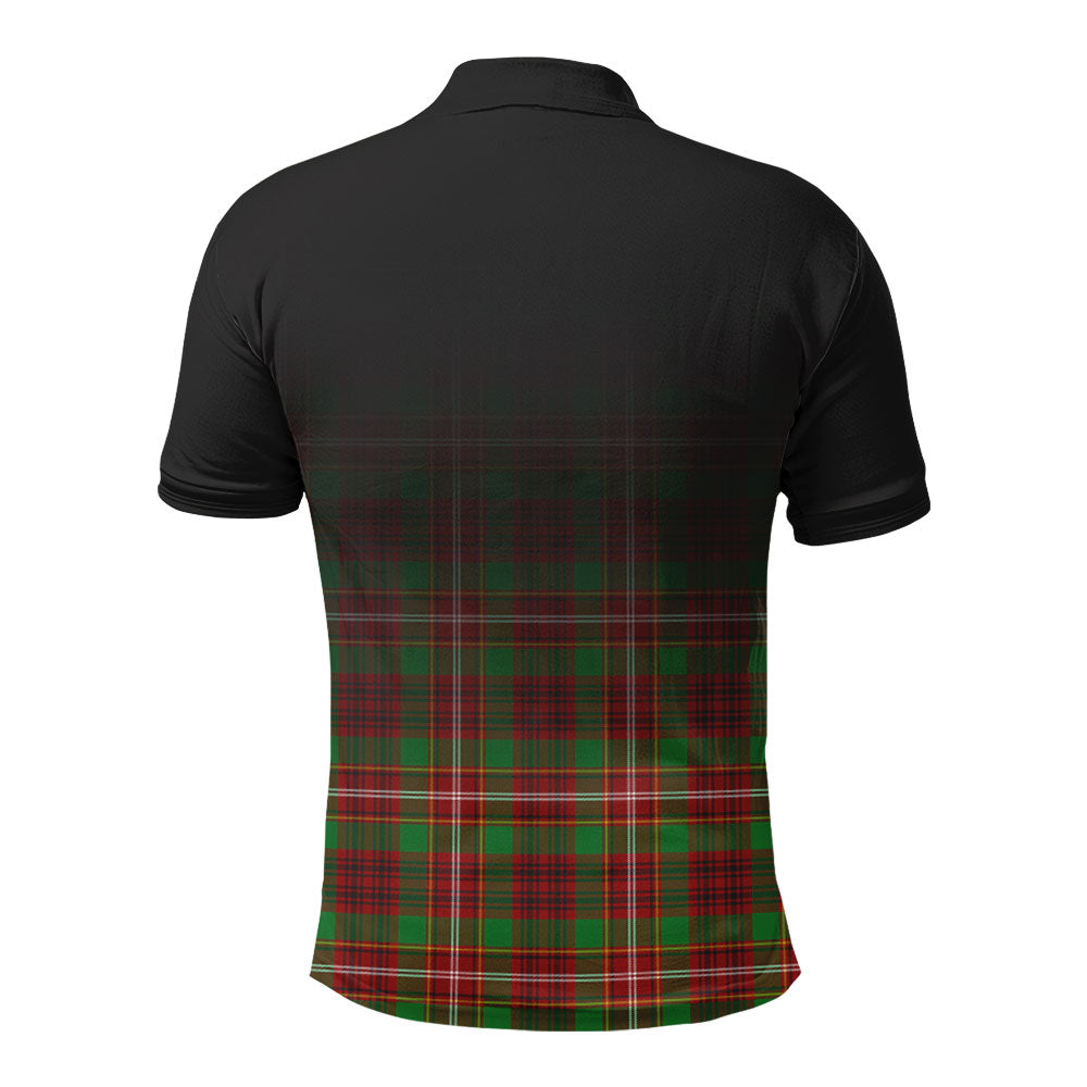 Ainslie Tartan Crest Polo Shirt - Thistle Black Style