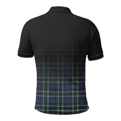 Allardice Tartan Crest Polo Shirt - Thistle Black Style