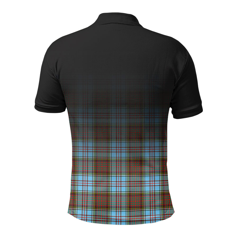 Anderson Ancient Tartan Crest Polo Shirt - Thistle Black Style