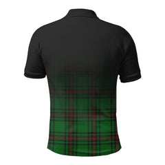 Anstruther Tartan Crest Polo Shirt - Thistle Black Style