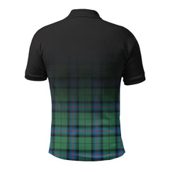 Armstrong Ancient Tartan Crest Polo Shirt - Thistle Black Style